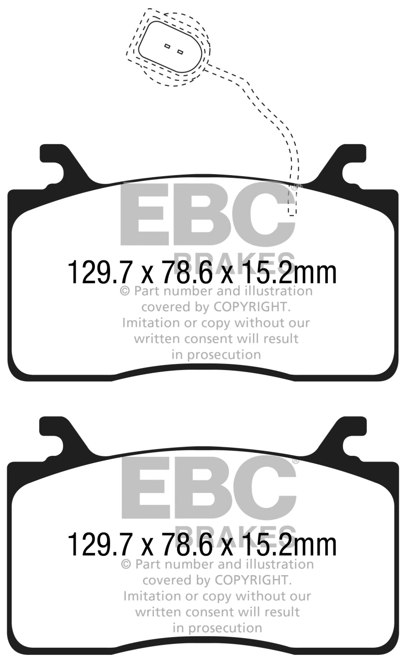 EBC 17-18 Alfa Romeo Giulia Ultimax OEM Replacement Front Brake Pads - Blais Performance Parts