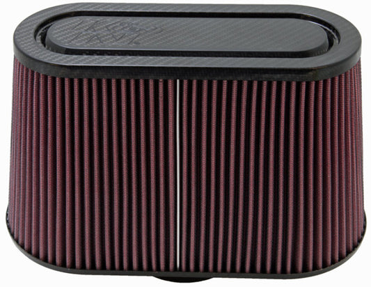 K&N Universal Filter with Carbon Fiber Top & Base-12in Base O/S Length x 6in Base O/S Width x 7in H - Blais Performance Parts