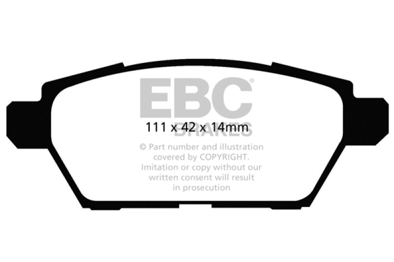 EBC 06-09 Ford Fusion 2.3 Redstuff Rear Brake Pads - Blais Performance Parts