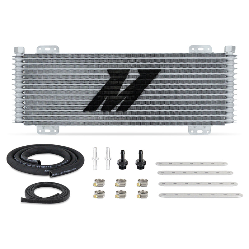 Mishimoto 13-Row Stacked Plate Transmission Cooler - Silver - Blais Performance Parts