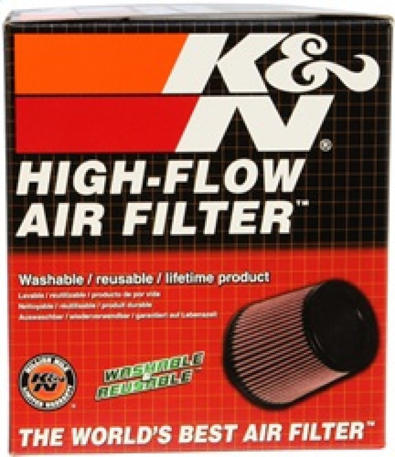 K&N Round Tapered Universal Air Filter 4in Flange ID x 5.375 Base OD x 4in Top OD x 6.5in H - Blais Performance Parts
