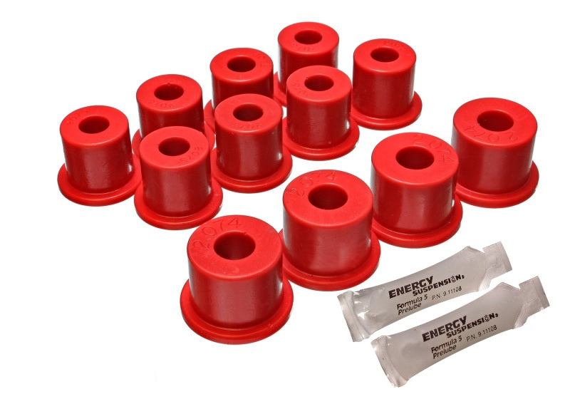 Energy Suspension 80-86 Nissan 720 & Hardbody Pickup 2WD Red Rear Leaf Spring Bushing Set - Blais Performance Parts