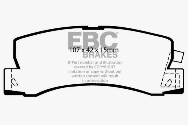 EBC 90-91 Lexus ES250 2.5 Yellowstuff Rear Brake Pads - Blais Performance Parts