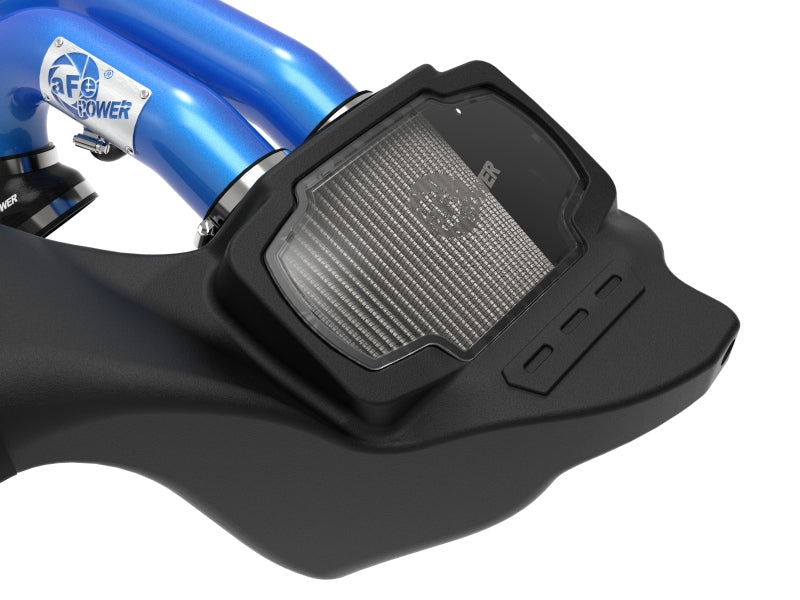 aFe 21-22 Ford F-150 Raptor V6-3.5L(tt) Momentum XP Cold Air Intake System Blue w/ Pro Dry S Filter - Blais Performance Parts