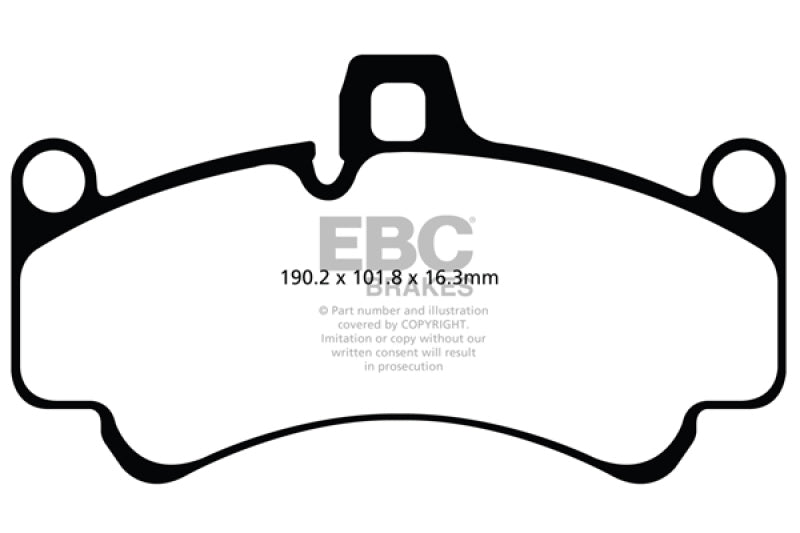 EBC 01-03 Porsche 911 (996) (Cast Iron Rotor only) 3.6 Twin Turbo GT2 Yellowstuff Front Brake Pads - Blais Performance Parts