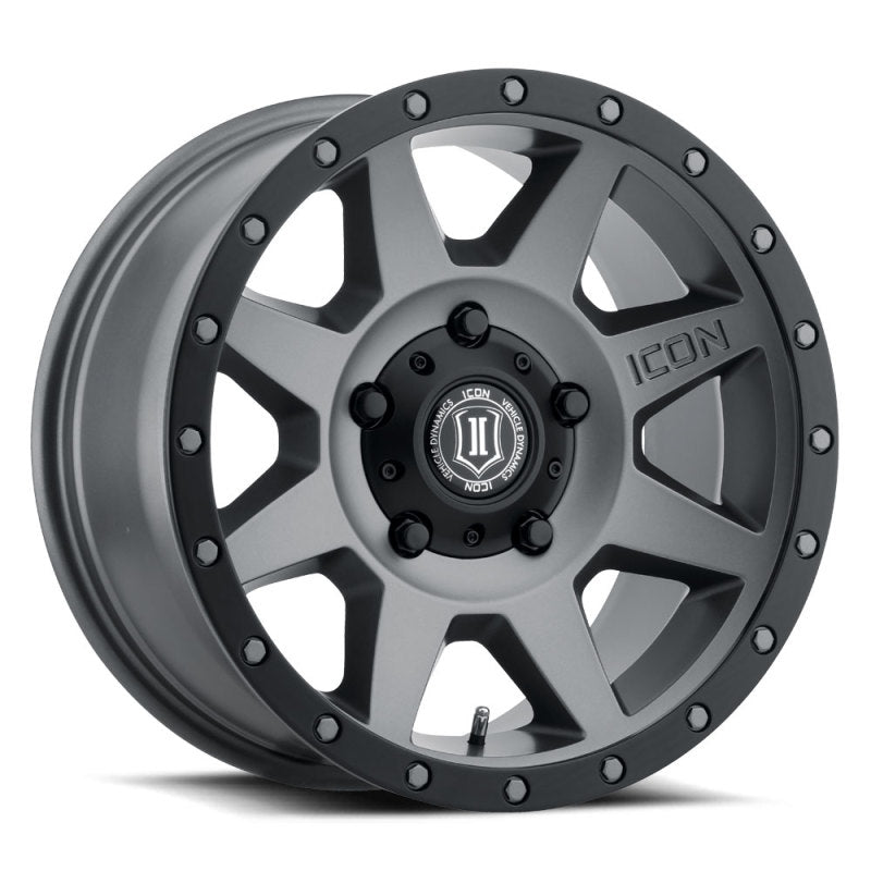 ICON Rebound 18x9 5x150 25mm Offset 6in BS 110.1mm Bore Titanium Wheel - Blais Performance Parts