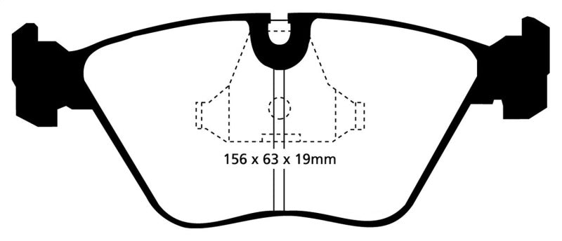 EBC 92-95 BMW M3 3.0 (E36) Yellowstuff Front Brake Pads - Blais Performance Parts