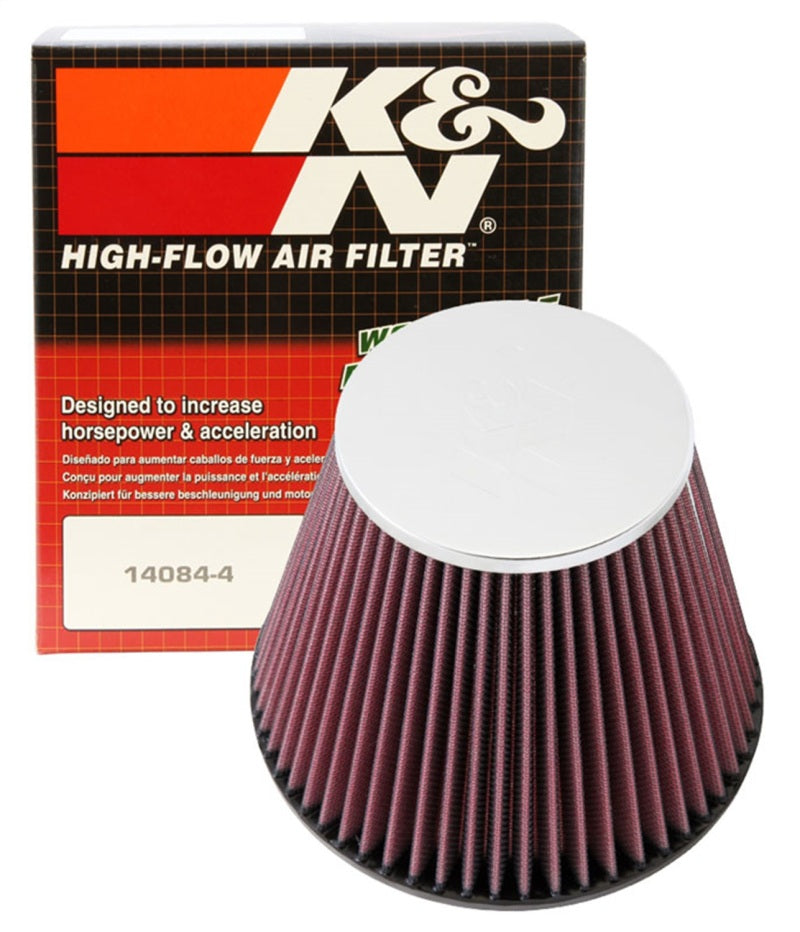 K&N Round Tapered Universal Air Filter 6in Flange ID x 7.5in Base OD x 4.5in Top OD x 6in H - Blais Performance Parts