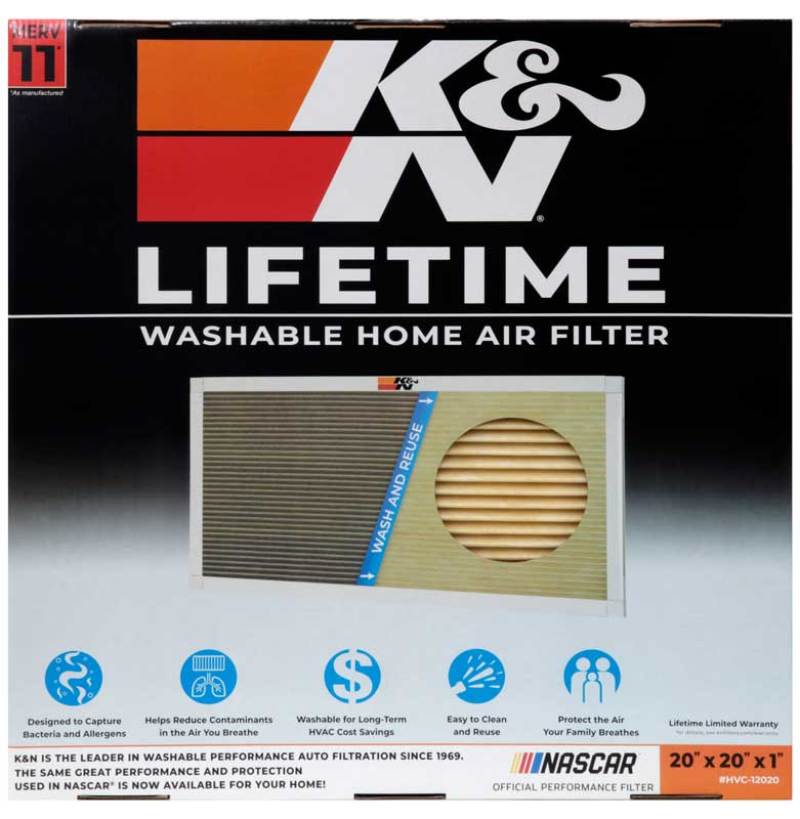 K&N HVAC Filter - 20 x 20 x 1 - Blais Performance Parts