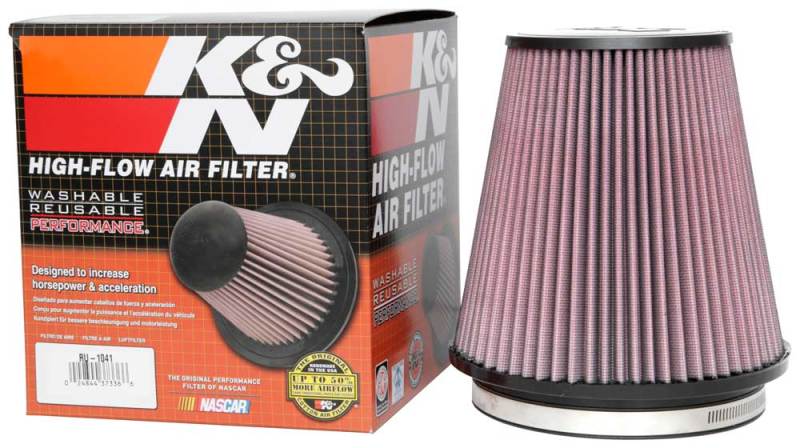 K&N Universal Clamp-On Air Filter 6in FLG / 7-1/2in B / 5in T / 7-1/2in H - Blais Performance Parts