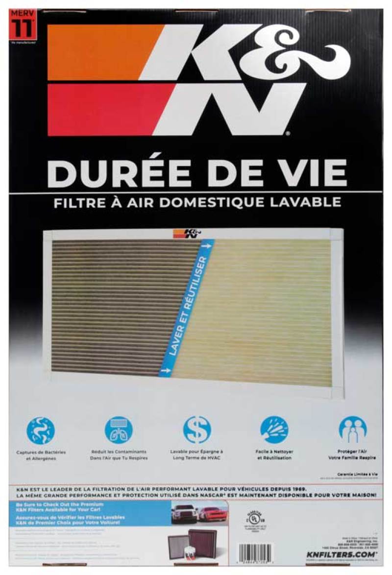 K&N HVAC Filter - 20 x 30 x 1 - Blais Performance Parts