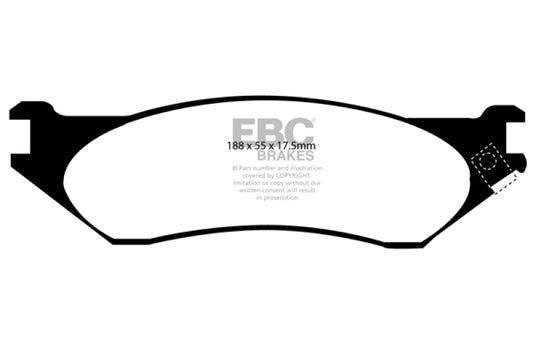 EBC 00-01 Dodge Ram 1500 (4WD) Pick-up 3.9 Extra Duty Front Brake Pads - Blais Performance Parts