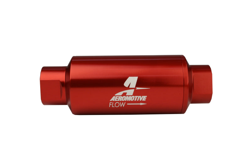 Aeromotive In-Line Filter - AN-10 size - 40 Micron SS Element - Red Anodize Finish - Blais Performance Parts