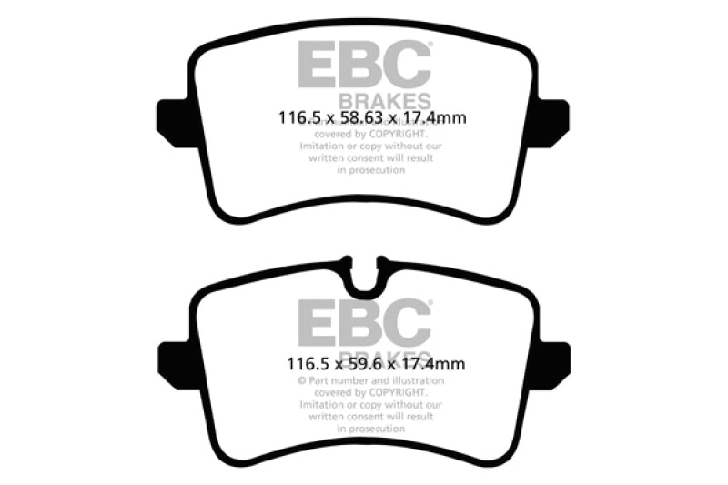 EBC 11 Audi A6 2.0 Turbo Redstuff Rear Brake Pads - Blais Performance Parts