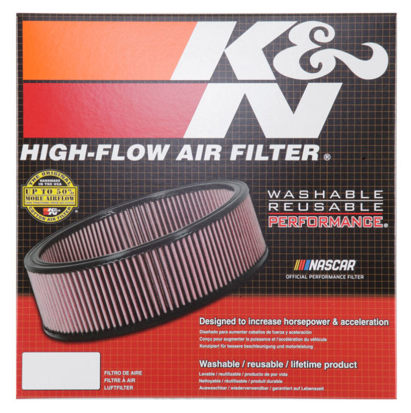 K&N Replacement Drop In Air Filter - 14in OD / 12in ID / 4in H w/ Wire - Blais Performance Parts