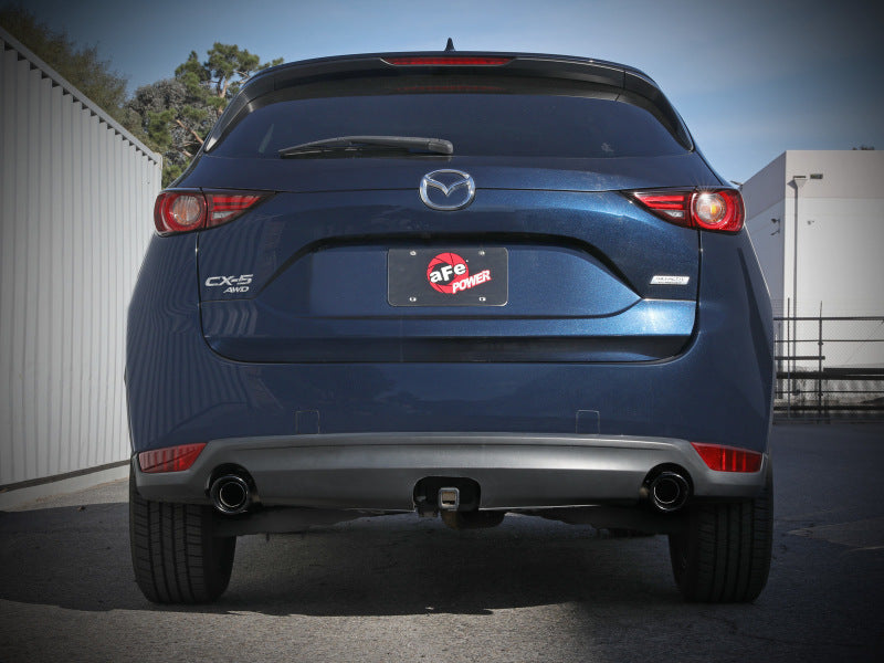 aFe Takeda 17-21 Mazda CX-5 2.5L (t) 2.5in. SS Axle-Back Exhaust System w/Black Tips - Blais Performance Parts