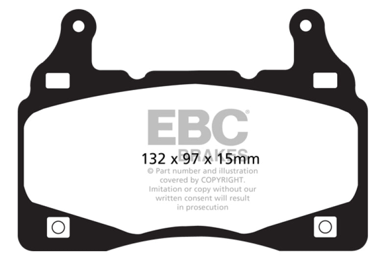 EBC 11-15 Chevrolet Camaro (5th Gen) 6.2 Redstuff Front Brake Pads - Blais Performance Parts