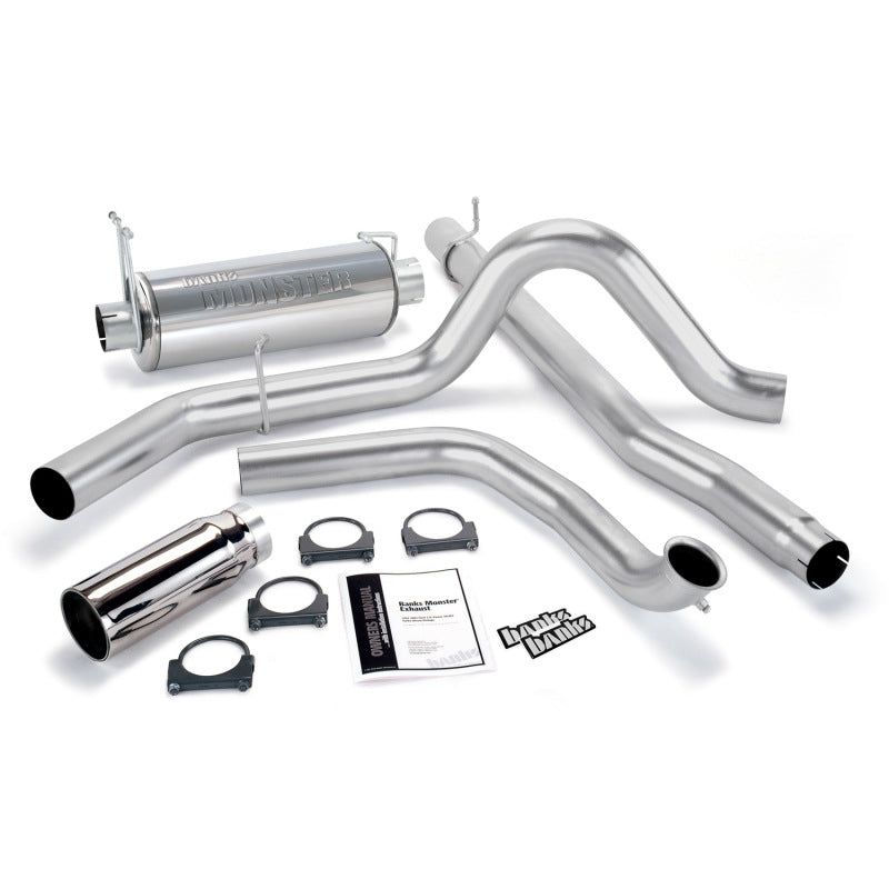 Banks Power 99-03 Ford 7.3L Monster Exhaust System - SS Single Exhaust w/ Chrome Tip - Blais Performance Parts