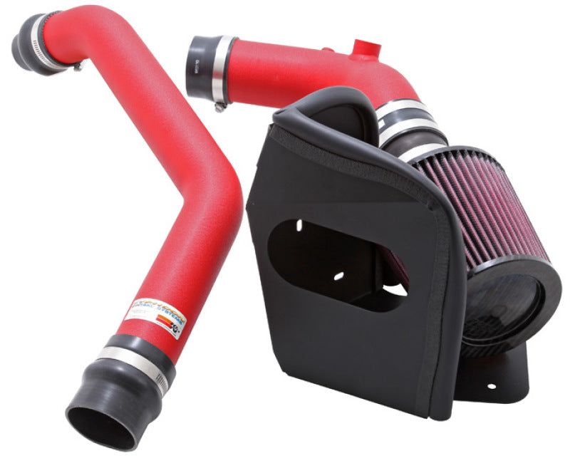 K&N 08-09 Mitsubishi Evo X Wrinkle Red Typhoon Short Ram Intake - Blais Performance Parts