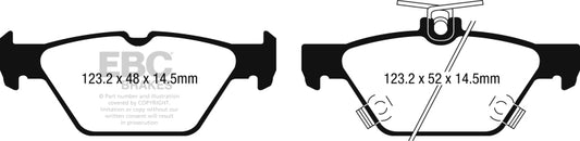 EBC 15-17 Subaru Legacy 2.5L/3.6L Ultimax Rear Brake Pads - Blais Performance Parts