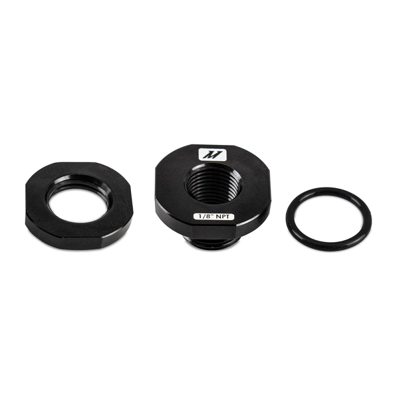 Mishimoto 1/8in NPT CNC-Machined Nozzle Mount Adapter - Black - Blais Performance Parts