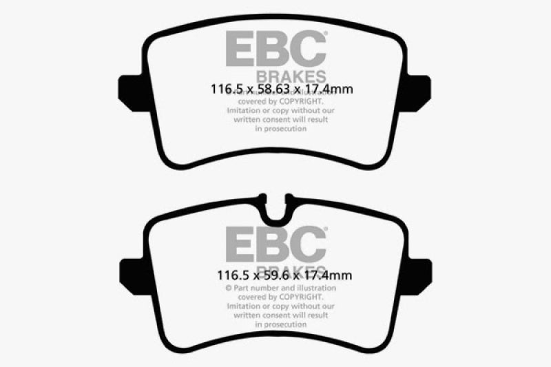 EBC 11 Audi A6 2.0 Turbo Redstuff Rear Brake Pads - Blais Performance Parts