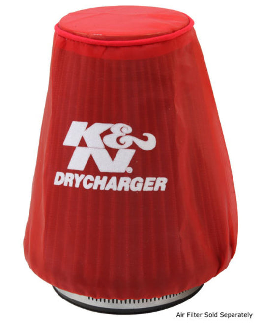 K&N Red Drycharger 5.25in x 3in Round Tapered Air Filter Wrap - Blais Performance Parts