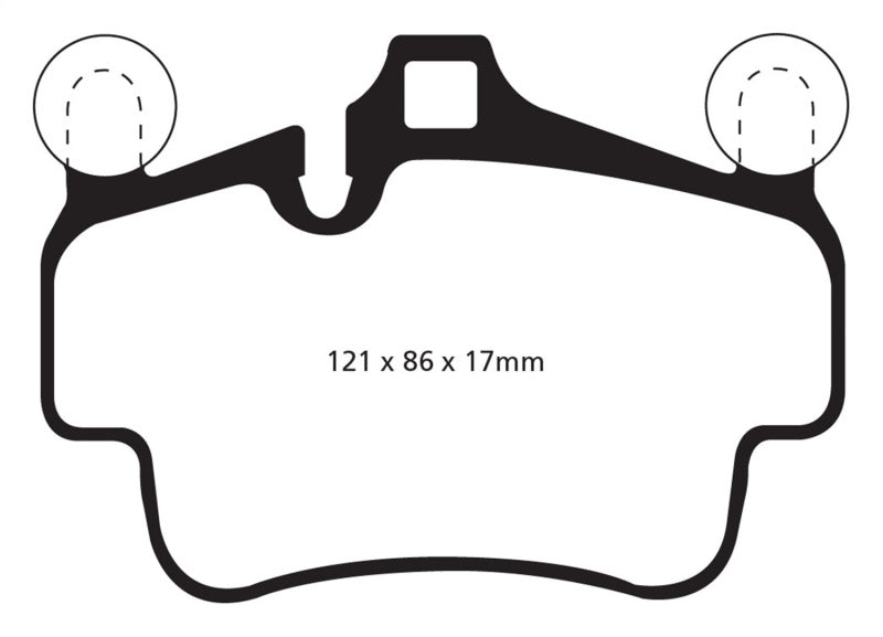 EBC 07-08 Porsche 911 (997) (Cast Iron Rotor only) 3.6 Carrera 2 Bluestuff Front Brake Pads - Blais Performance Parts