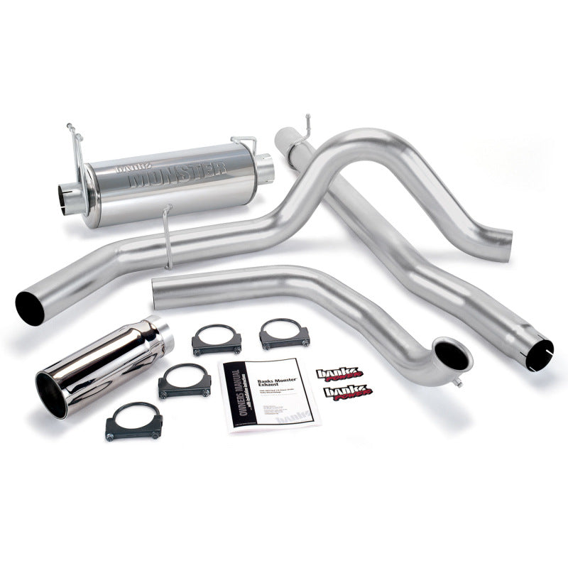 Banks Power 99-03 Ford 7.3L Monster Exhaust System - SS Single Exhaust w/ Chrome Tip - Blais Performance Parts