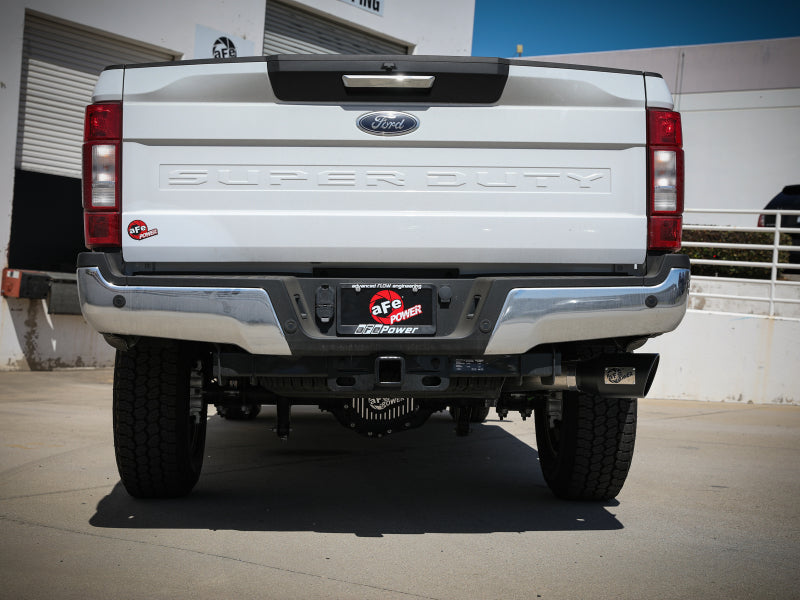 aFe Apollo GT Series 3-1/2in 409 SS Axle-Back Exhaust 17-20 Ford F-250/F-350 Black Tips w/o Muffler - Blais Performance Parts