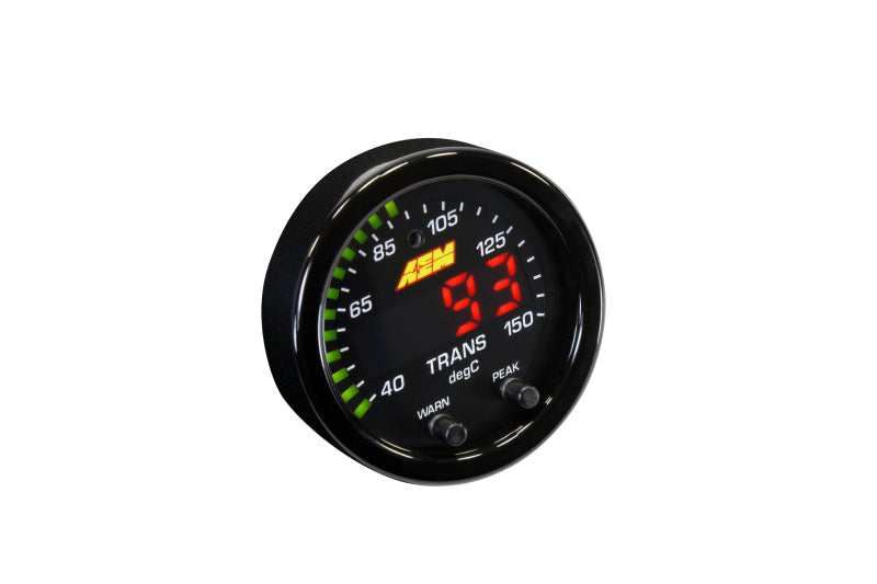 AEM X-Series Temperature 100-300F Gauge Kit (ONLY Black Bezel and Water Temp. Faceplate) - Blais Performance Parts