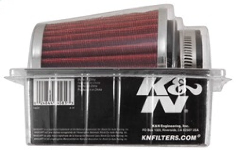 K&N Universal Chrome Filter 2 3/4in FLG / 4 1/2in Bottom / 4 1/2in Height - Blais Performance Parts