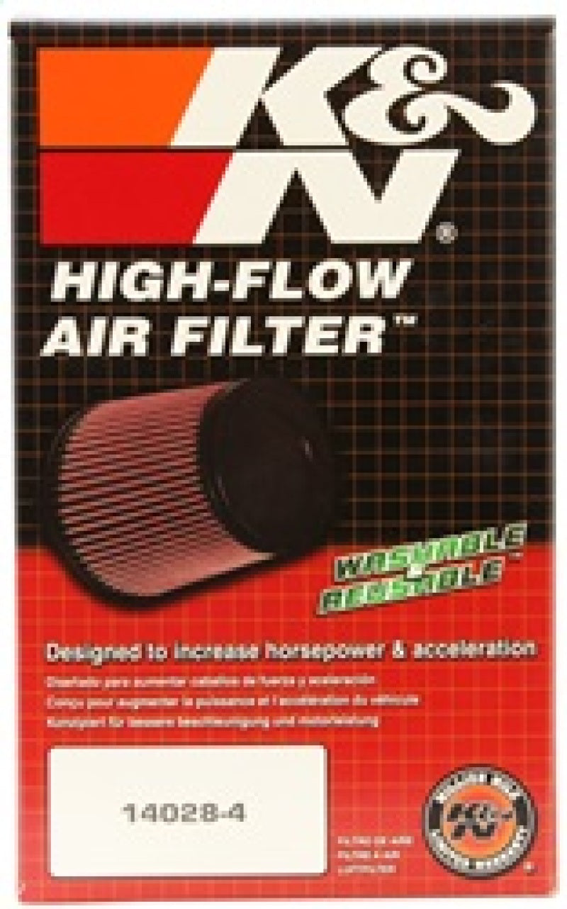 K&N Filter Universal Rubber Filter 2 7/16 inch 20 Degree Flange 3 3/4 inch OD 6 inch Height - Blais Performance Parts