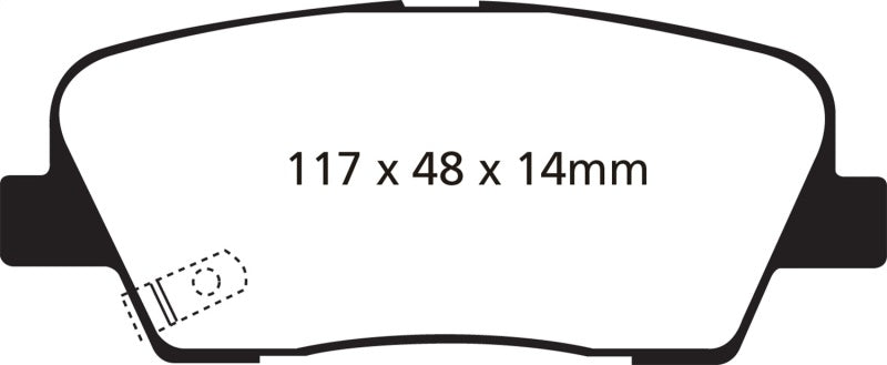 EBC 11+ Hyundai Equus 4.6 Redstuff Rear Brake Pads - Blais Performance Parts