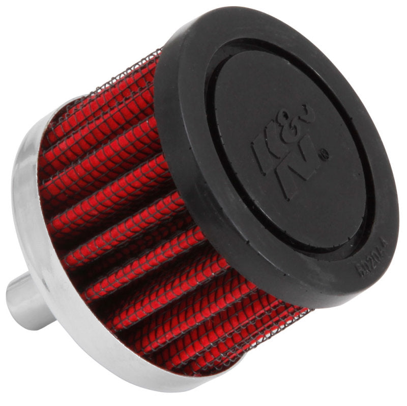 K&N Steel Base Crankcase Vent Filter 0.375in Vent OD x 2in OD x 1.5in Height - Blais Performance Parts