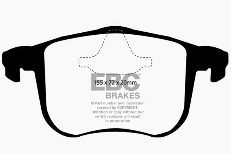 EBC 06-11 Saab 9-3 2.0 Turbo (Aero) Redstuff Front Brake Pads - Blais Performance Parts