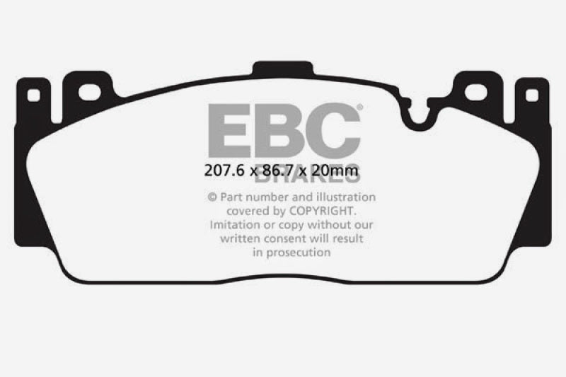 EBC 12+ BMW M5 4.4 Twin Turbo (F10) Redstuff Front Brake Pads - Blais Performance Parts