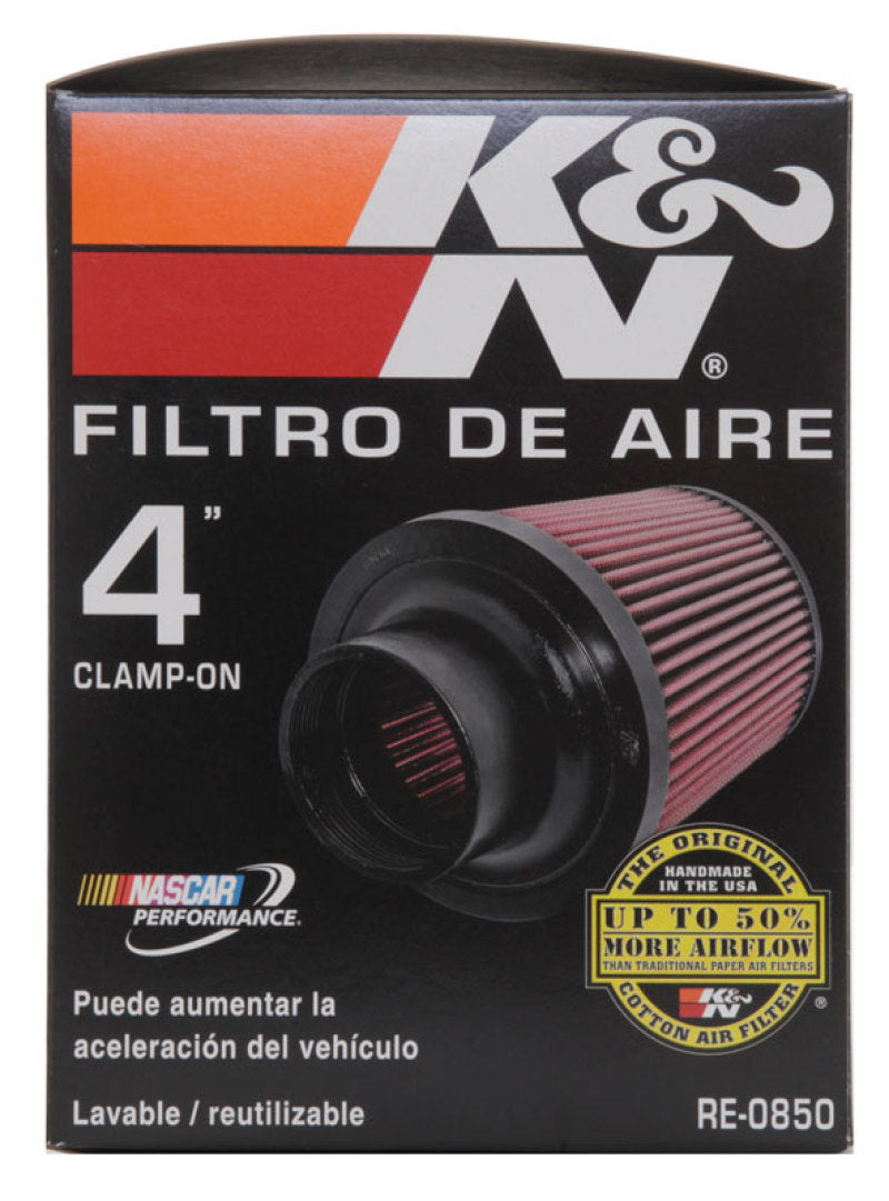 K&N Universal Air Filter (4in. Flange / 6in. Base OD / 4-5/8in. Top OD / 6in. Height) - Blais Performance Parts