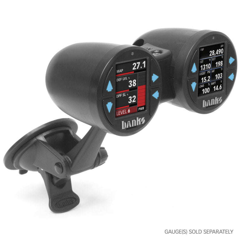 Banks Power Dual Gauge Pod Suction Mount For iDash 1.8 And 52mm Gauges - Blais Performance Parts