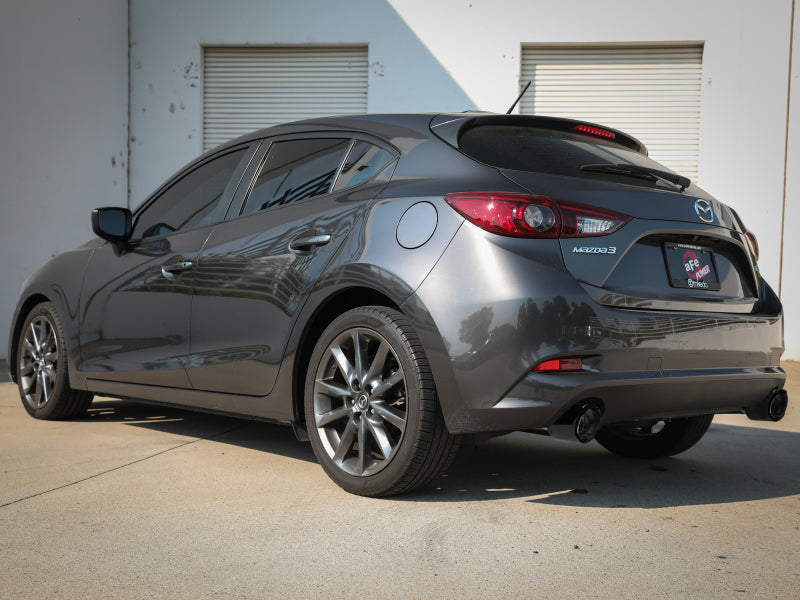 aFe Takeda 2-1/2in 304 SS Axle-Back Exhaust w/ Carbon Fiber Tips 14-18 Mazda 3 L4 2.0L/2.5L - Blais Performance Parts