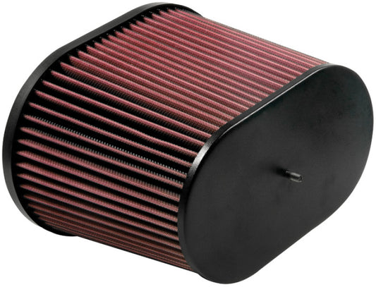 K&N Universal Air Filter - Oval Straight - 3.688in Flange ID x 10.25in Base O/S Length x 7.875in H - Blais Performance Parts