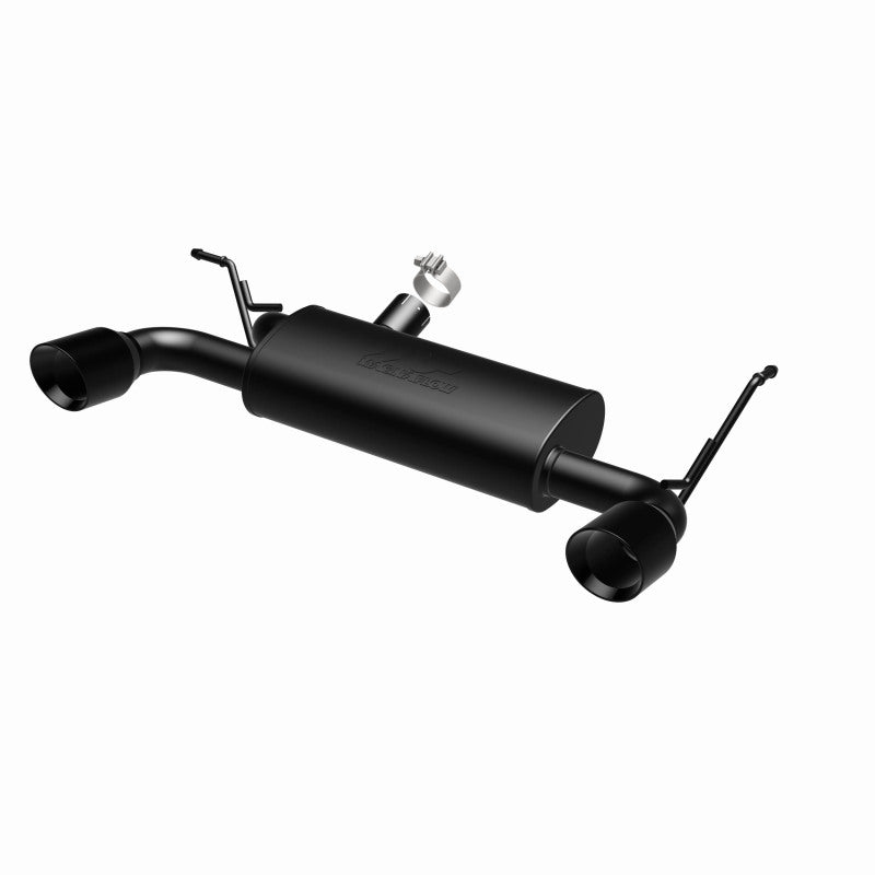 MagnaFlow 07-17 Jeep Wrangler JK 3.8/3.6L Dual Split Rear Exit Black Axle-Back Exhaust - Blais Performance Parts