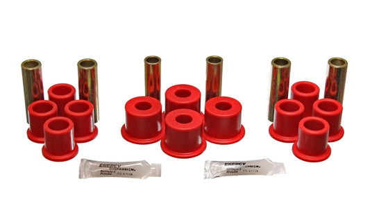 Energy Suspension 8/81-96 Ford F100/F150 2WD Red Rear Leaf Spring Bushing Set - Blais Performance Parts