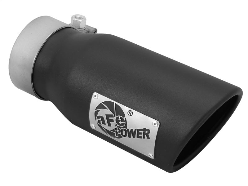 aFe MACHForce XP 3in Inlet x 4in Outlet x 9in Length Clamp-On Black Tip - Blais Performance Parts