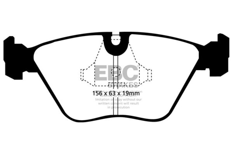 EBC 92-95 BMW M3 3.0 (E36) Yellowstuff Front Brake Pads - Blais Performance Parts