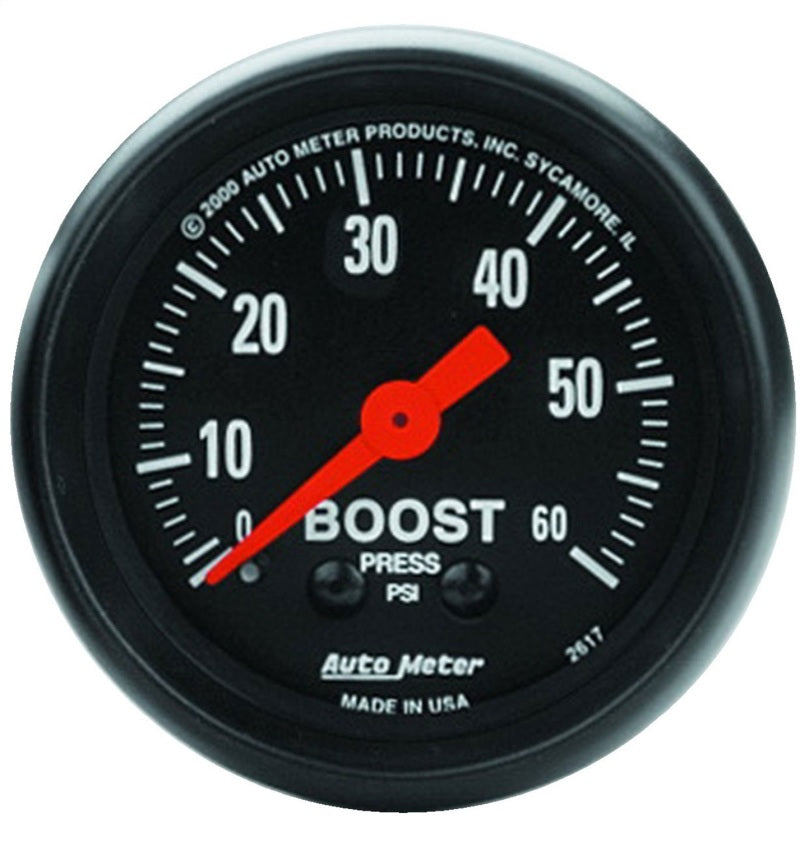 Autometer Z Series 52mm 0-60 PSI Mechanical Boost Gauge - Blais Performance Parts