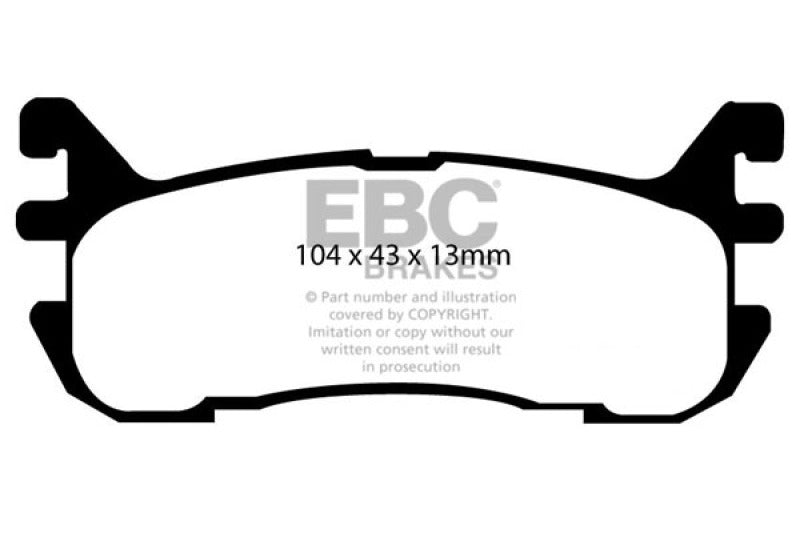 EBC 97-02 Ford Escort 2.0 Greenstuff Rear Brake Pads - Blais Performance Parts