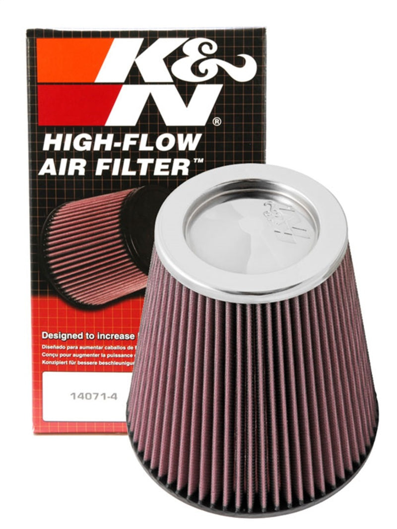 K&N Round Tapered Universal Air Filter 6 inch Flange 7 1/2 inch Base 5 inch Top 7 1/2 inch Height - Blais Performance Parts