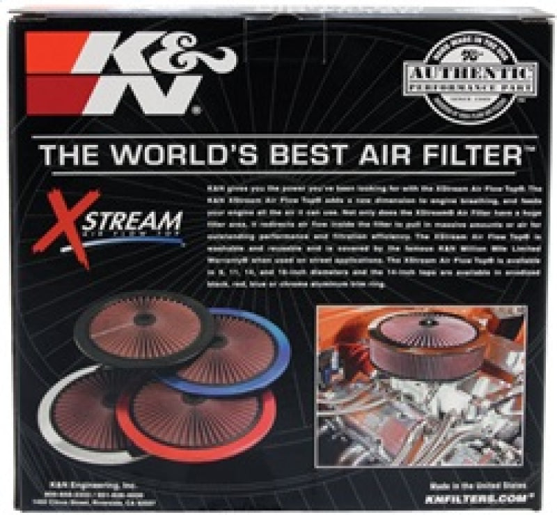 K&N X-Stream Top Filter Only 11in - Black - Blais Performance Parts