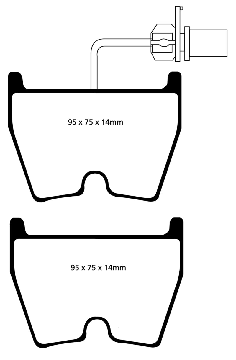 EBC 06-09 Audi RS4 4.2 (Cast Iron Rotors) Yellowstuff Front Brake Pads - Blais Performance Parts